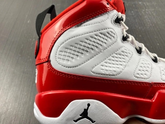 Cheap TBK White Jordan 9 Air Retro Red Gym 302370-160 0630